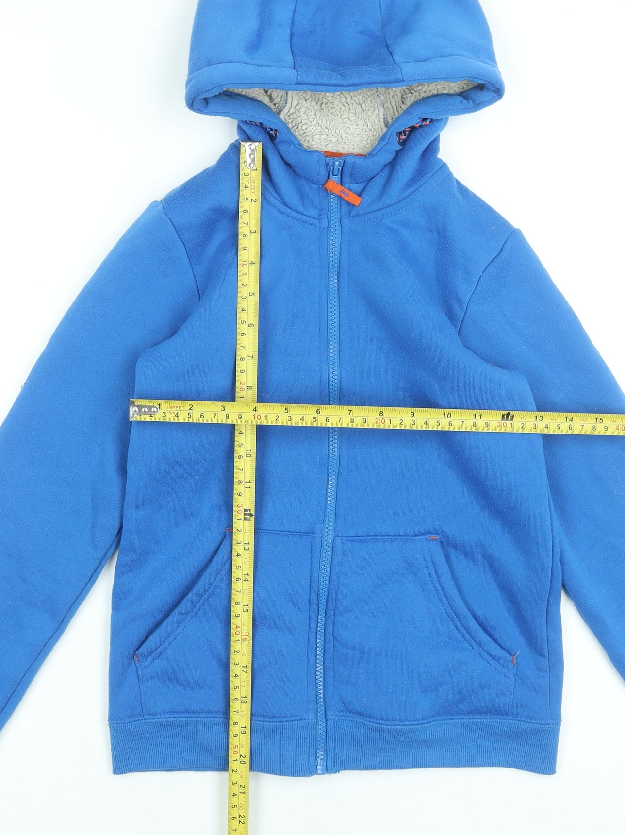 Mountain Warehouse Boys Blue Full Zip Hoodie 9-10 Years Fleece Lined