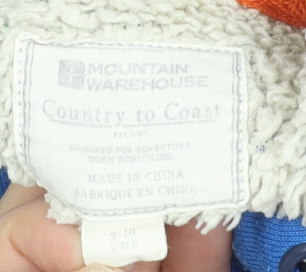 Mountain Warehouse Boys Blue Full Zip Hoodie 9-10 Years Fleece Lined