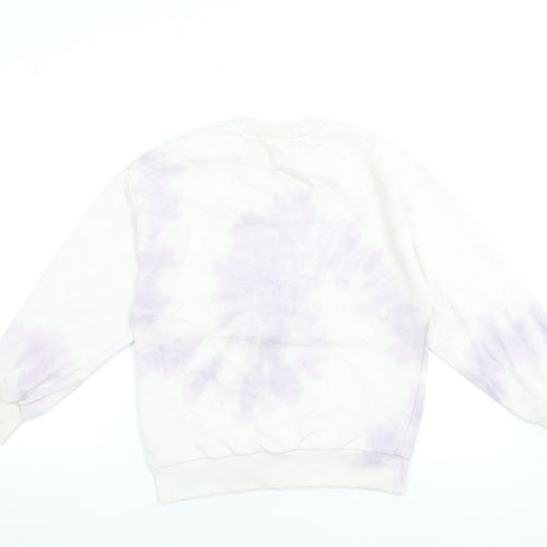 Zara Girls Purple Tie-Dye Pullover Sweatshirt 11-12 Years