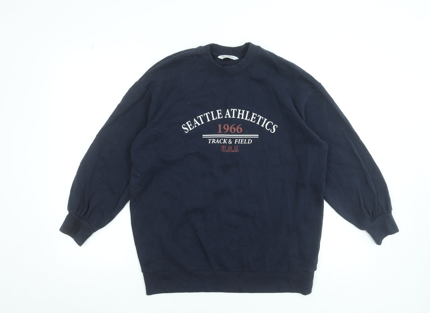 Miss Selfridge Women's Navy Seattle Athletics 1966 Sweatshirt XS