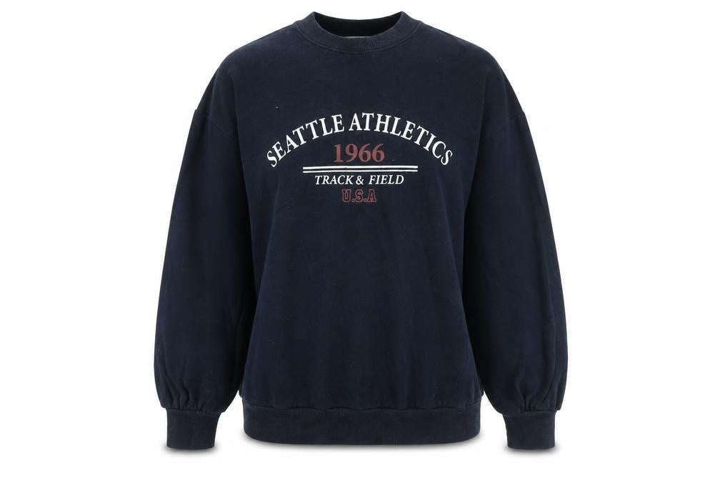 Miss Selfridge Women's Navy Seattle Athletics 1966 Sweatshirt XS