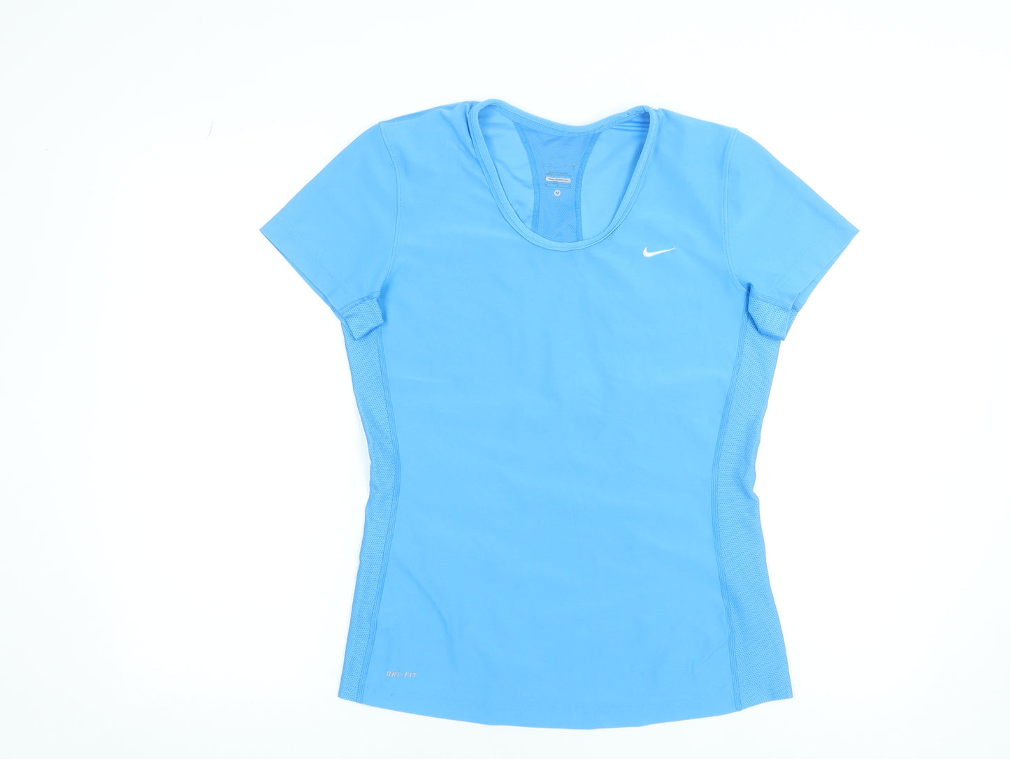 Nike Women's Blue Dri-Fit Scoop Neck Short Sleeve Sports T-Shirt Size M