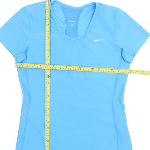 Nike Women's Blue Dri-Fit Scoop Neck Short Sleeve Sports T-Shirt Size M