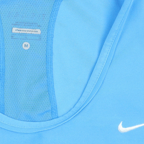 Nike Women's Blue Dri-Fit Scoop Neck Short Sleeve Sports T-Shirt Size M