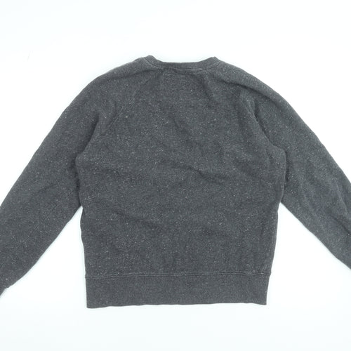 Tomoto Men's Grey Graphic Print Cotton Sweatshirt Size M