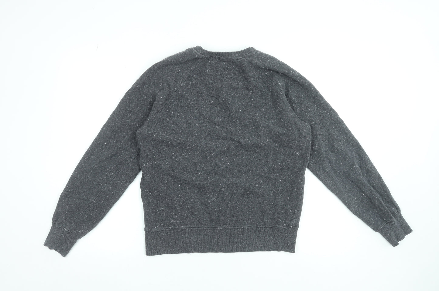 Tomoto Men's Grey Graphic Print Cotton Sweatshirt Size M