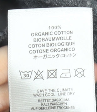 Tomoto Men's Grey Graphic Print Cotton Sweatshirt Size M