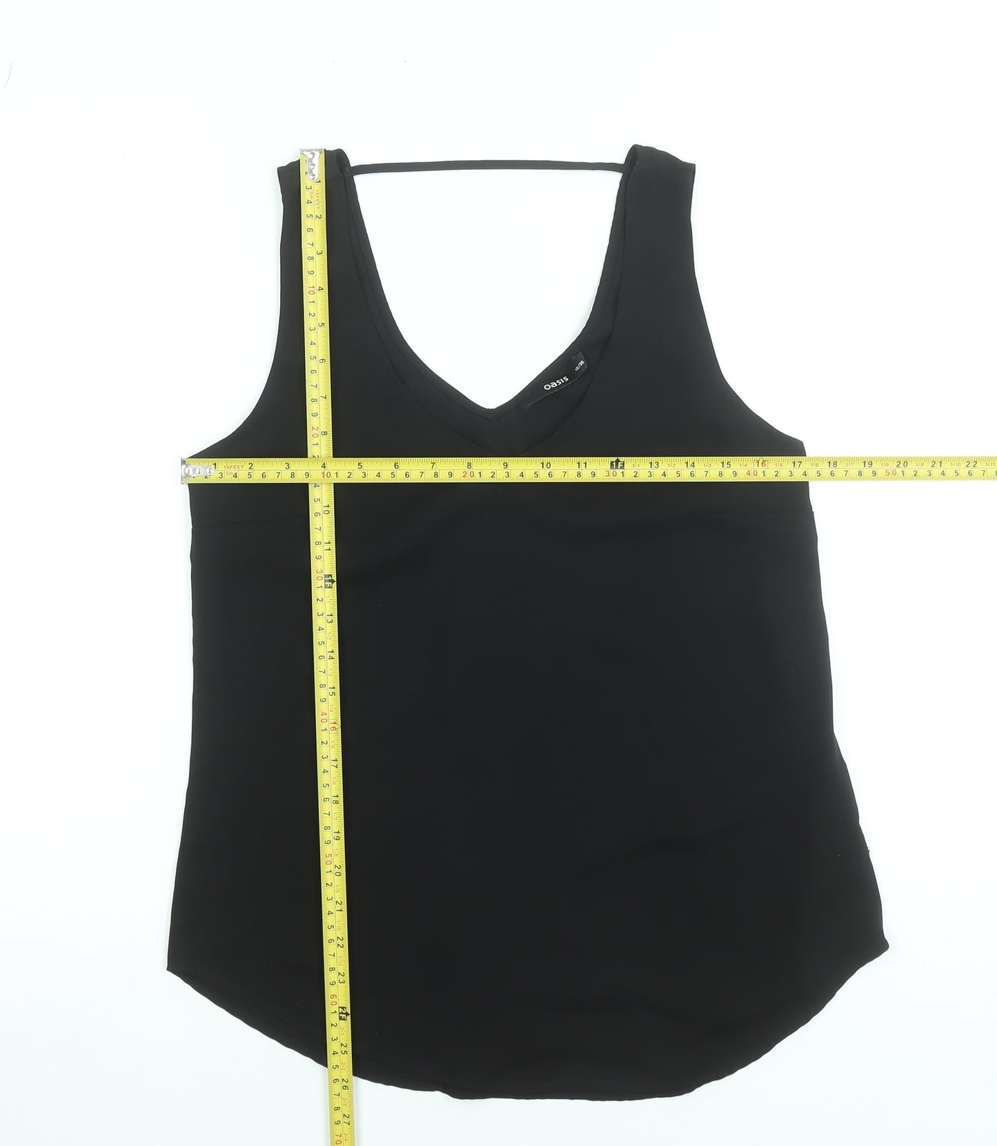 Oasis Women’s Black V-Neck Camisole Tank Top Size 10