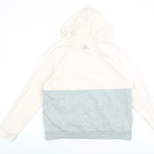 Adidas Women’s Beige Grey Colourblock Pullover Hoodie XL