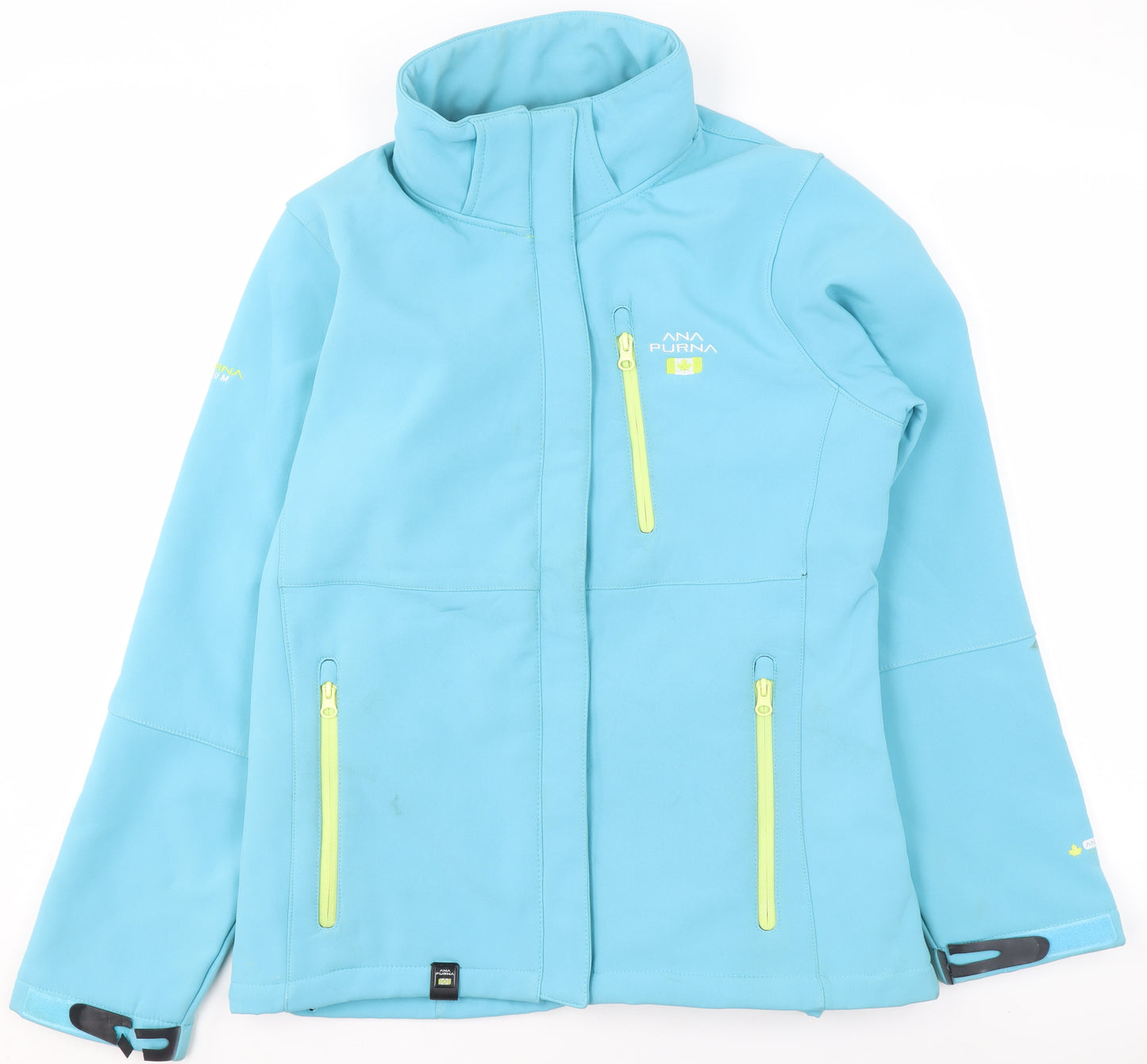 Anapurna Women Blue Softshell Zip Waterproof Jacket UK 14