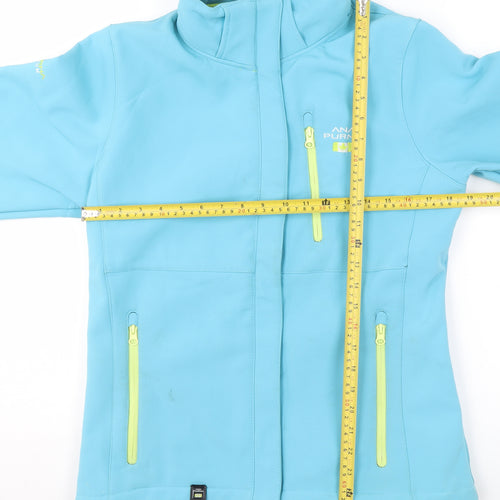 Anapurna Women Blue Softshell Zip Waterproof Jacket UK 14