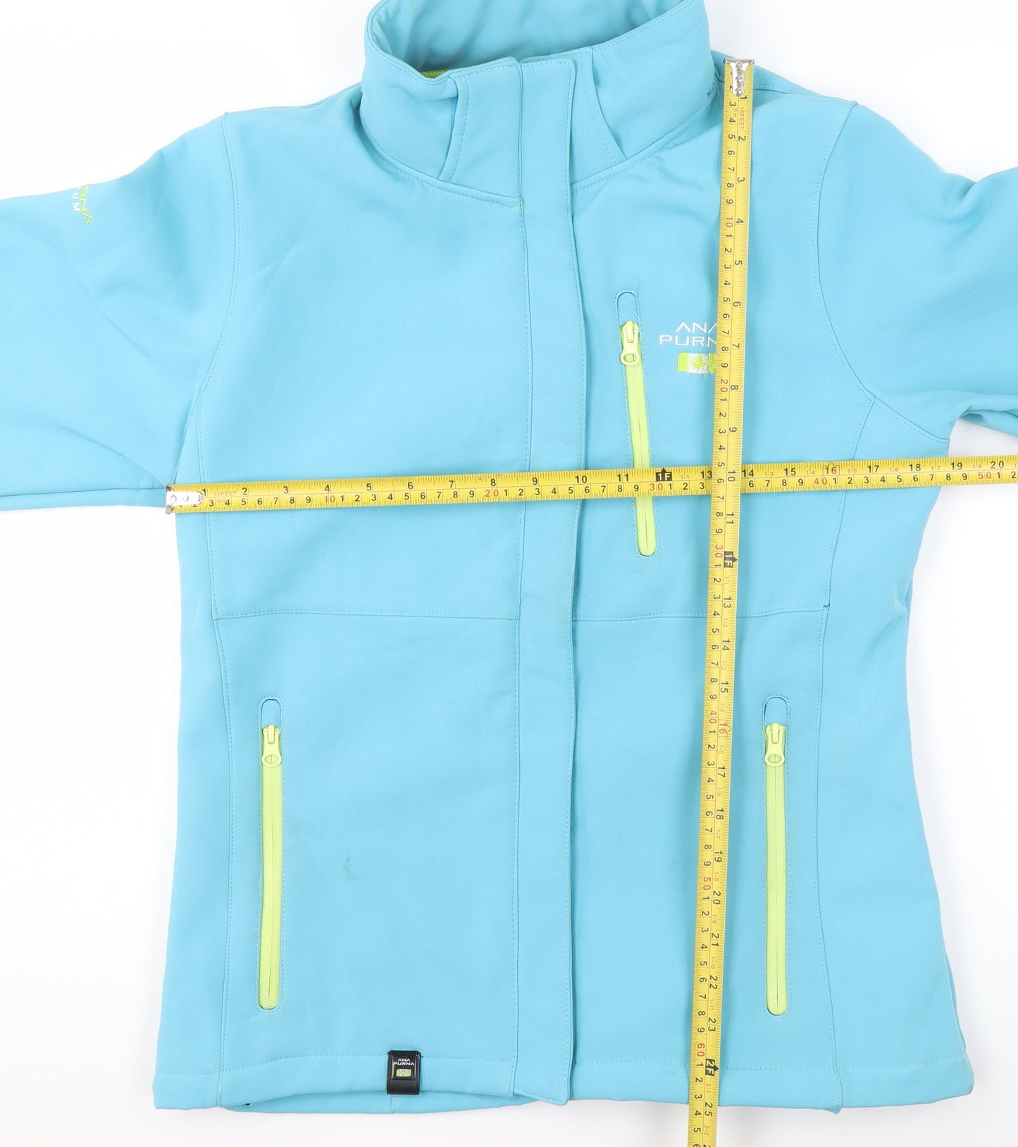 Anapurna Women Blue Softshell Zip Waterproof Jacket UK 14