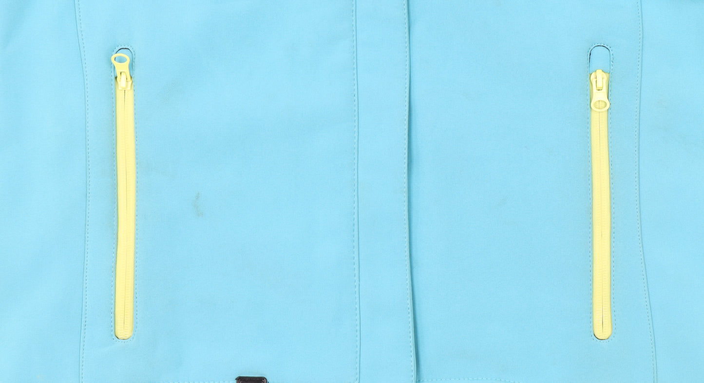 Anapurna Women Blue Softshell Zip Waterproof Jacket UK 14