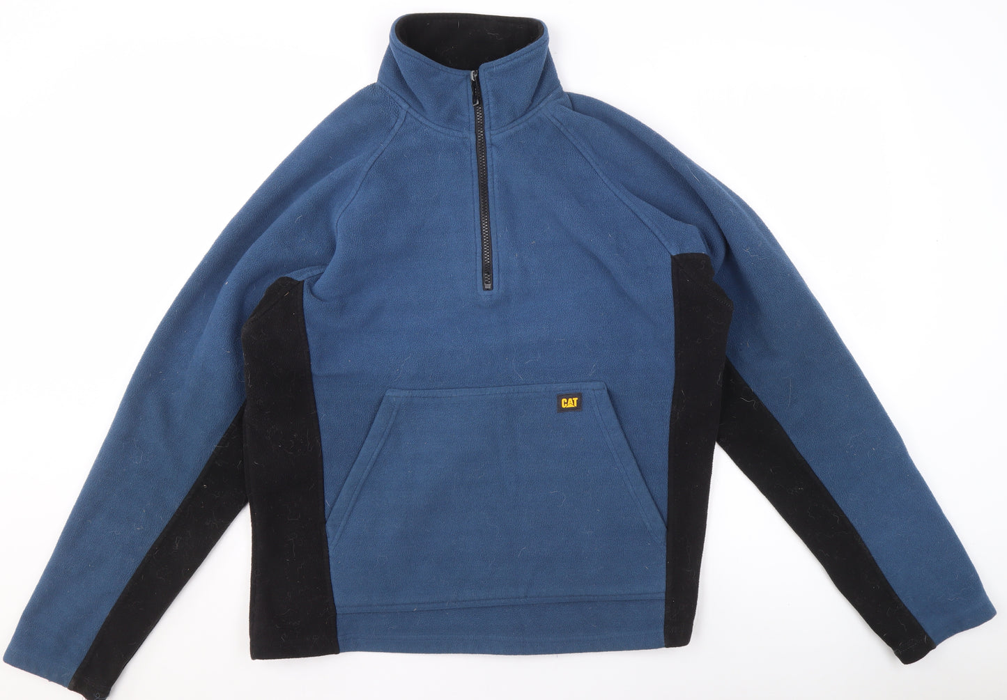 CAT Men's Blue Fleece 1/2 Zip Pullover Sweatshirt Size M