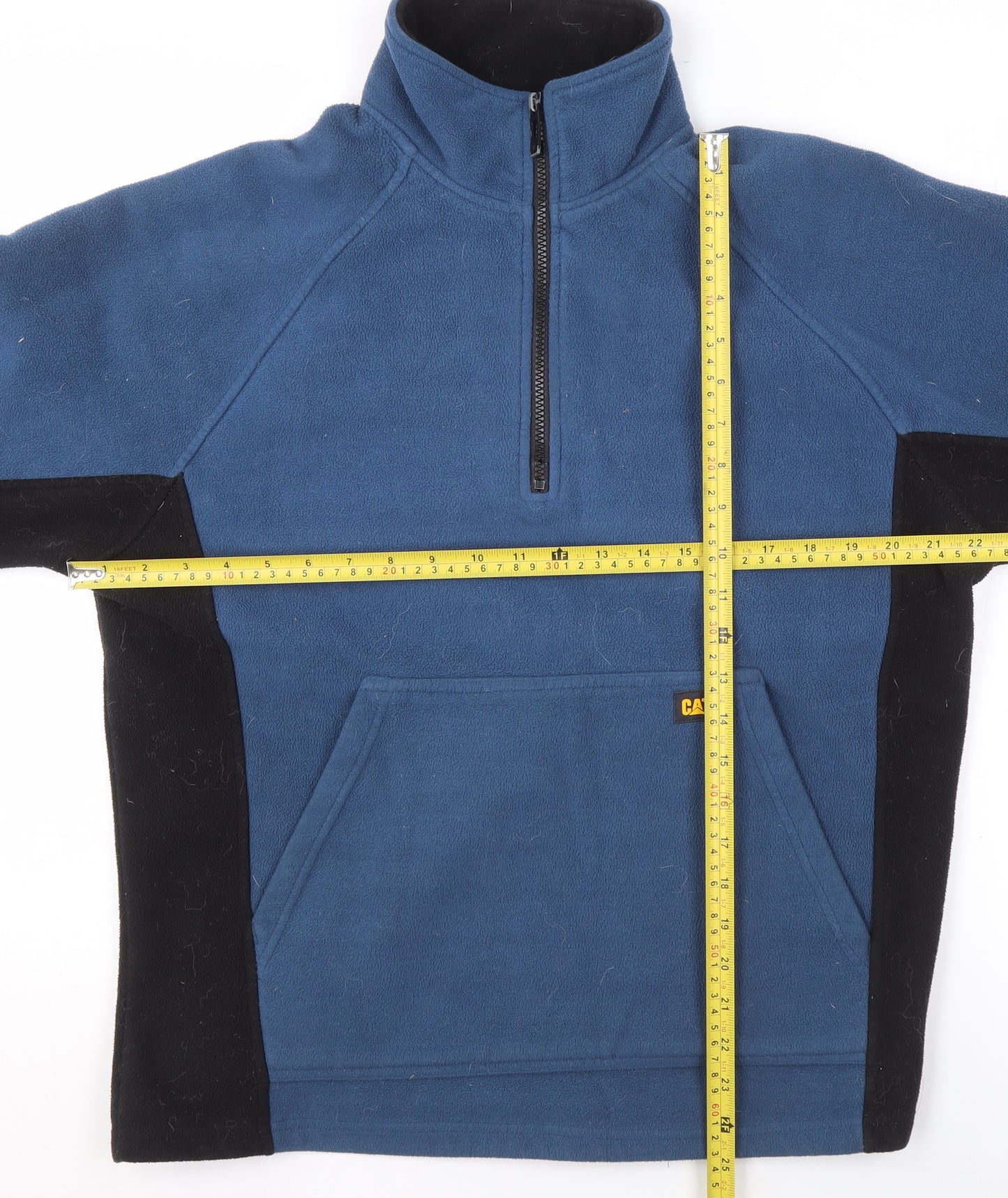 CAT Men's Blue Fleece 1/2 Zip Pullover Sweatshirt Size M