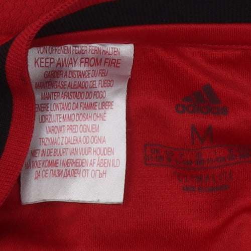 Adidas Boys Red Manchester United Football Jersey Short Sleeve Size M