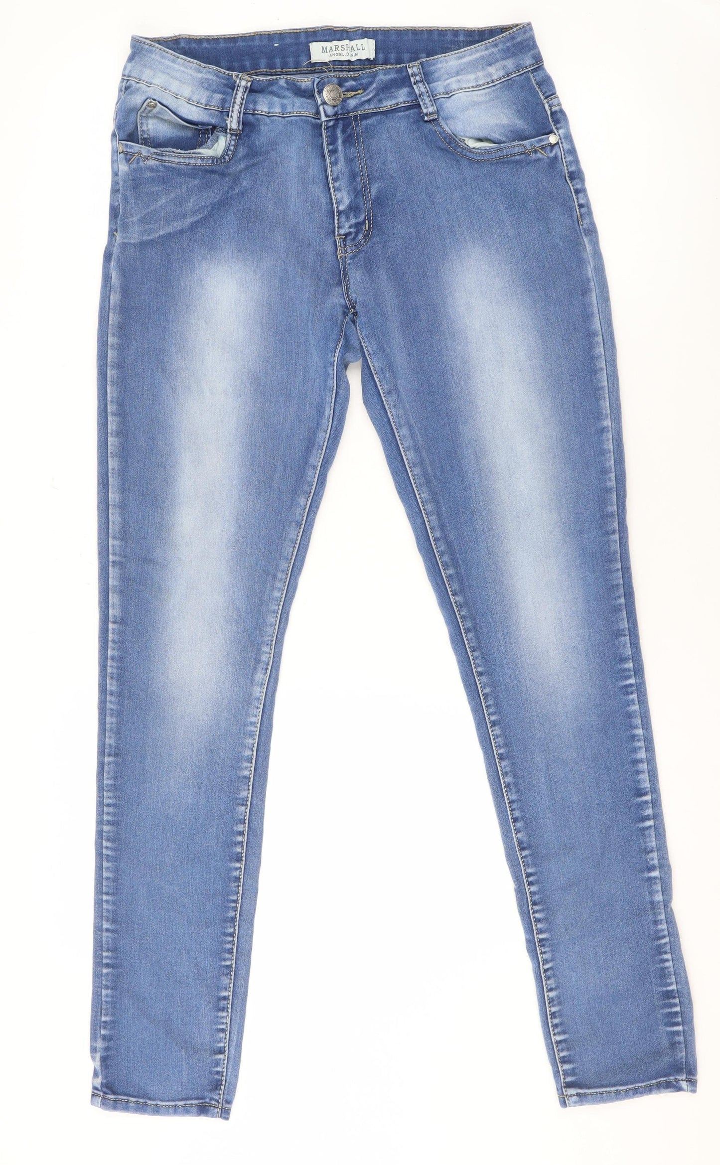 Marshall Angel Denim Women Blue Skinny Jeans Size 2XL Stretch