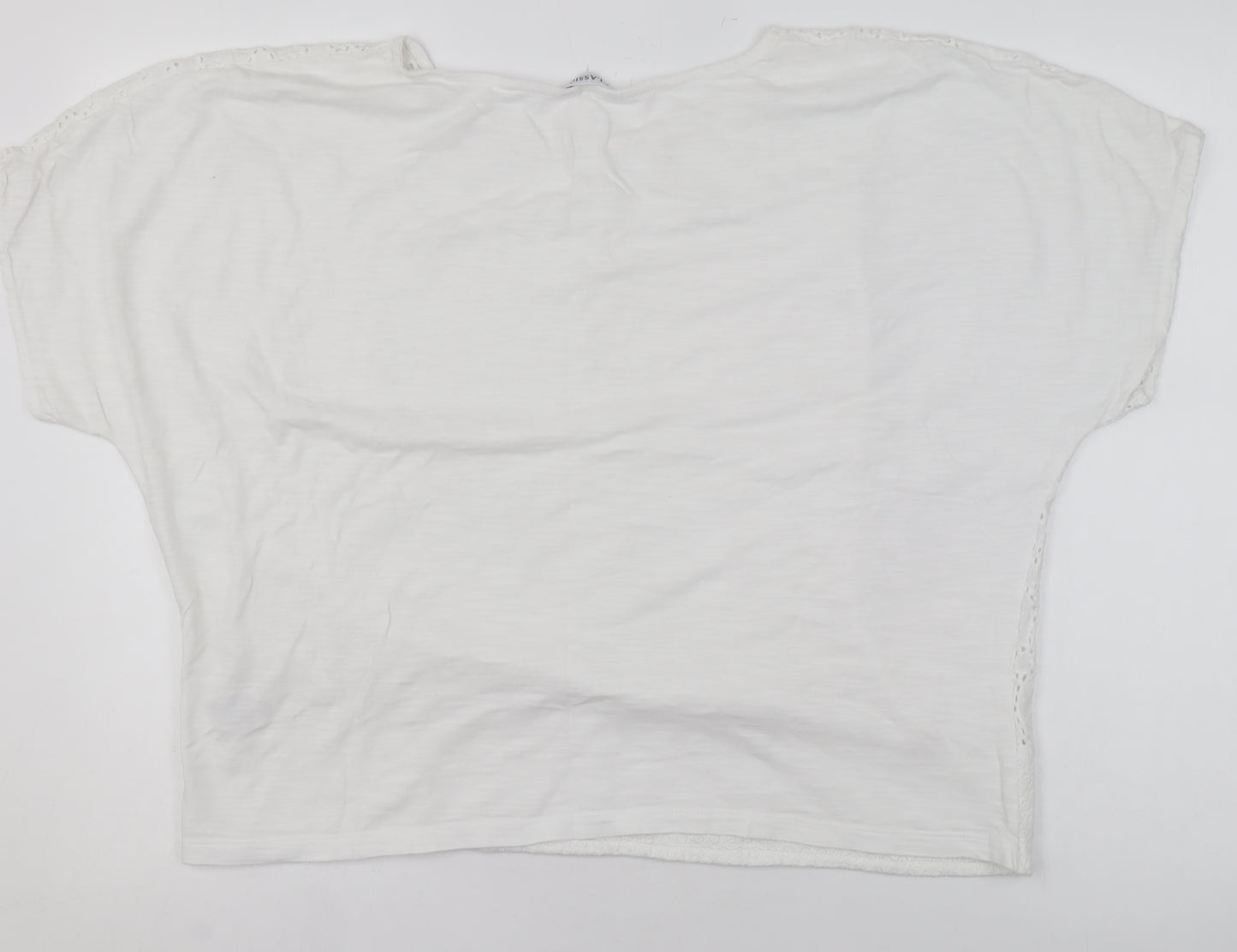 Marks and Spencer Women’s White Cotton Lace Tunic Blouse Size 18