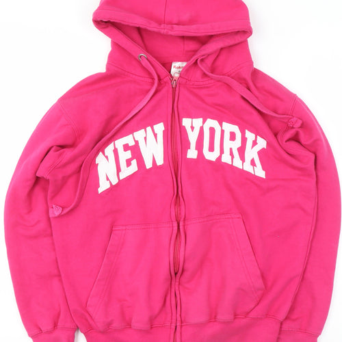 Koka-1 Women's Pink Full Zip New York Hoodie Size S