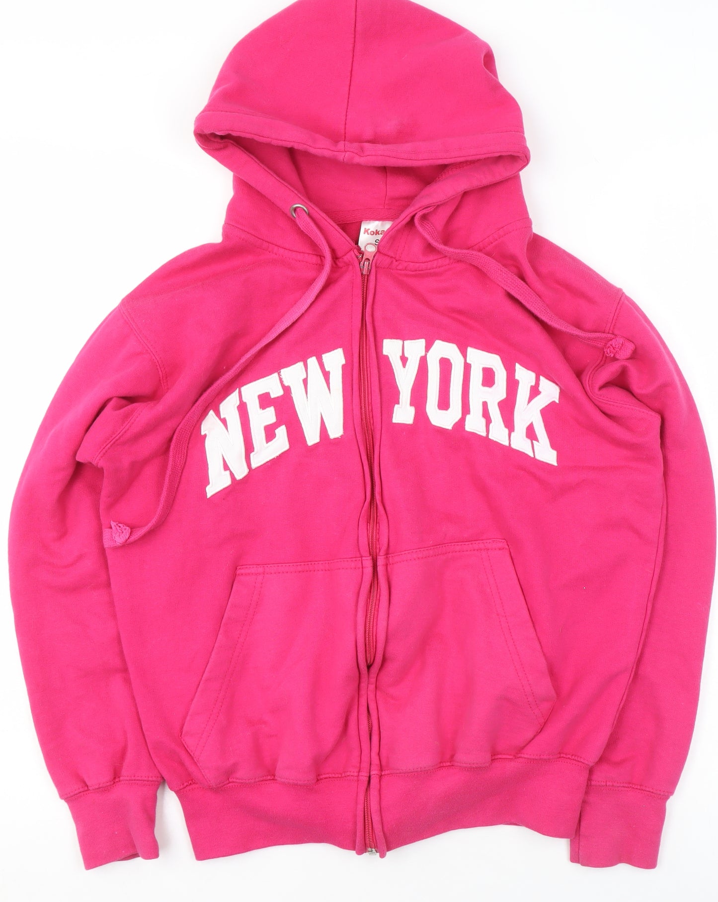 Koka-1 Women's Pink Full Zip New York Hoodie Size S