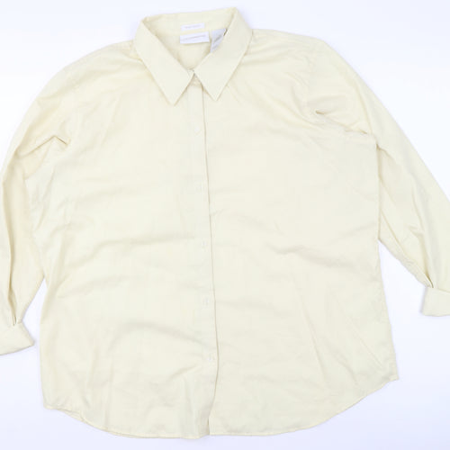 Liz Claiborne Men's Beige Non-Iron Cotton Herringbone Formal Shirt Size 16