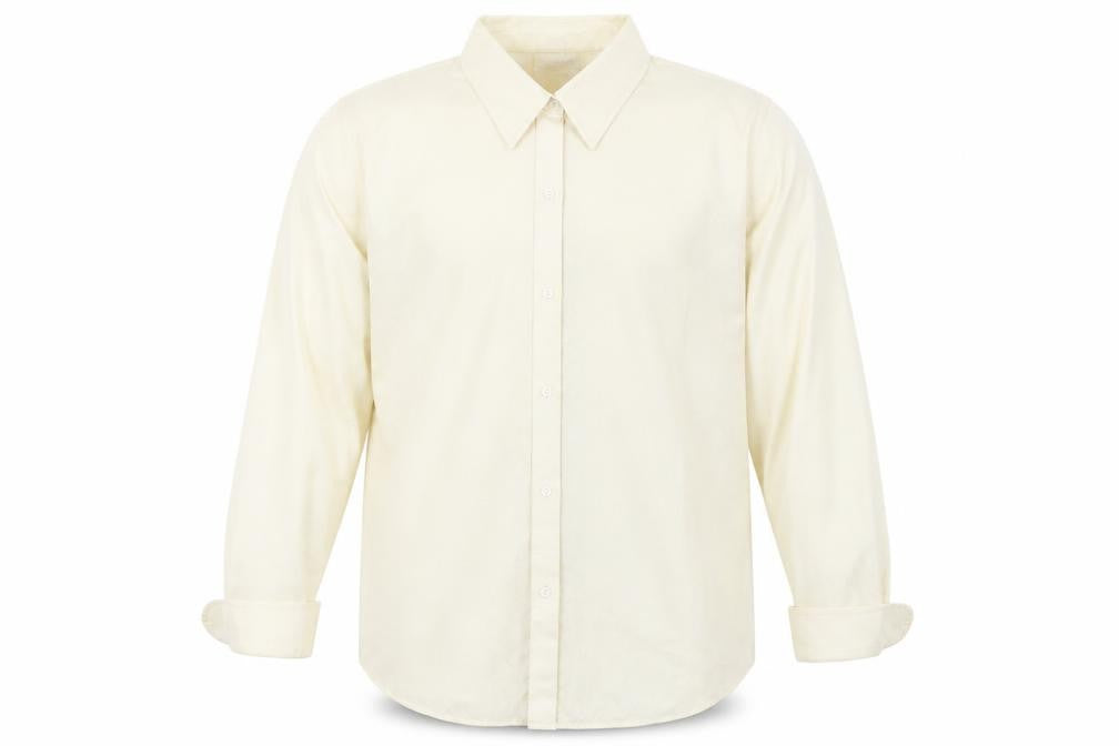 Liz Claiborne Men's Beige Non-Iron Cotton Herringbone Formal Shirt Size 16