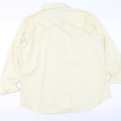 Liz Claiborne Men's Beige Non-Iron Cotton Herringbone Formal Shirt Size 16