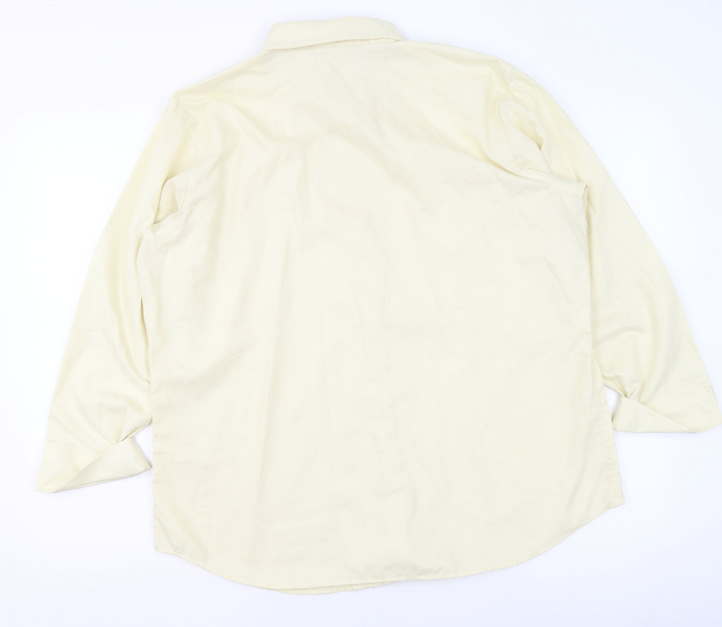 Liz Claiborne Men's Beige Non-Iron Cotton Herringbone Formal Shirt Size 16