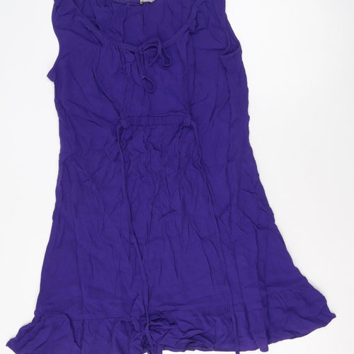 Marks and Spencer Women's Purple Viscose Asymmetric Dress UK 16