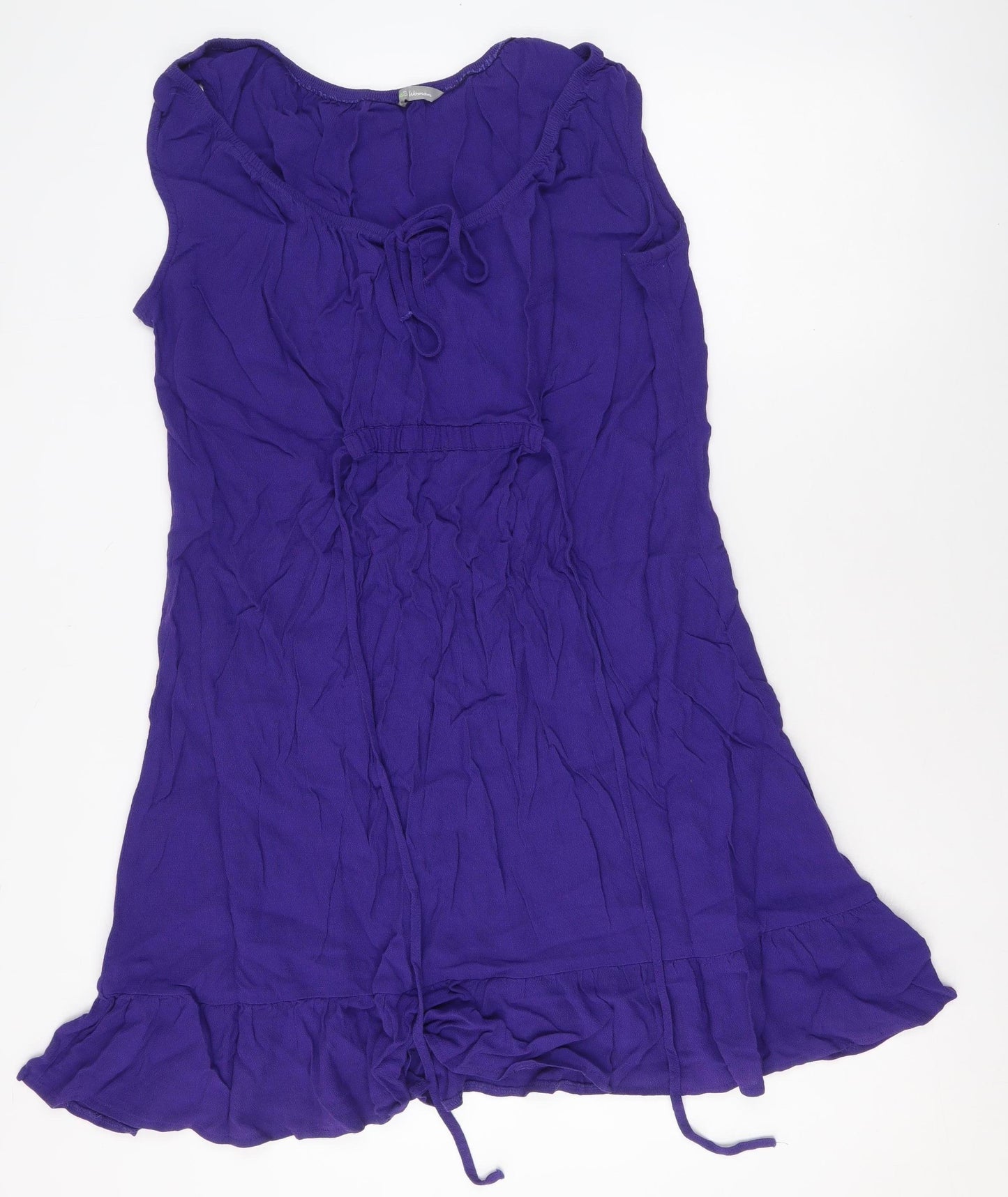 Marks and Spencer Women's Purple Viscose Asymmetric Dress UK 16