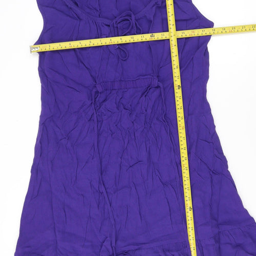 Marks and Spencer Women's Purple Viscose Asymmetric Dress UK 16