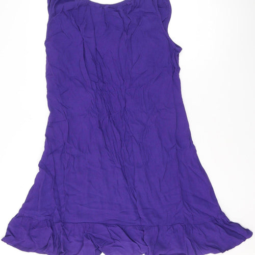 Marks and Spencer Women's Purple Viscose Asymmetric Dress UK 16
