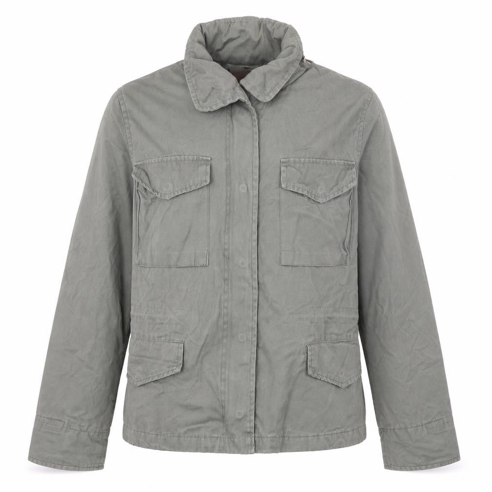 Republic Boys Green Cotton Military Jacket S Mid-Length Casual