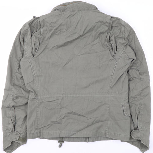 Republic Boys Green Cotton Military Jacket S Mid-Length Casual