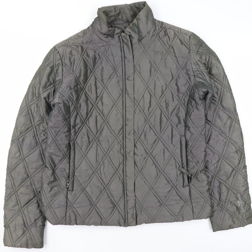 Murphy & Nye Women's Grey Quilted Mid-Length Jacket Size M