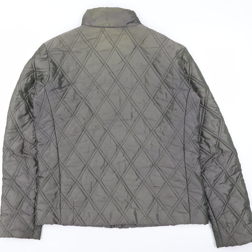 Murphy & Nye Women's Grey Quilted Mid-Length Jacket Size M