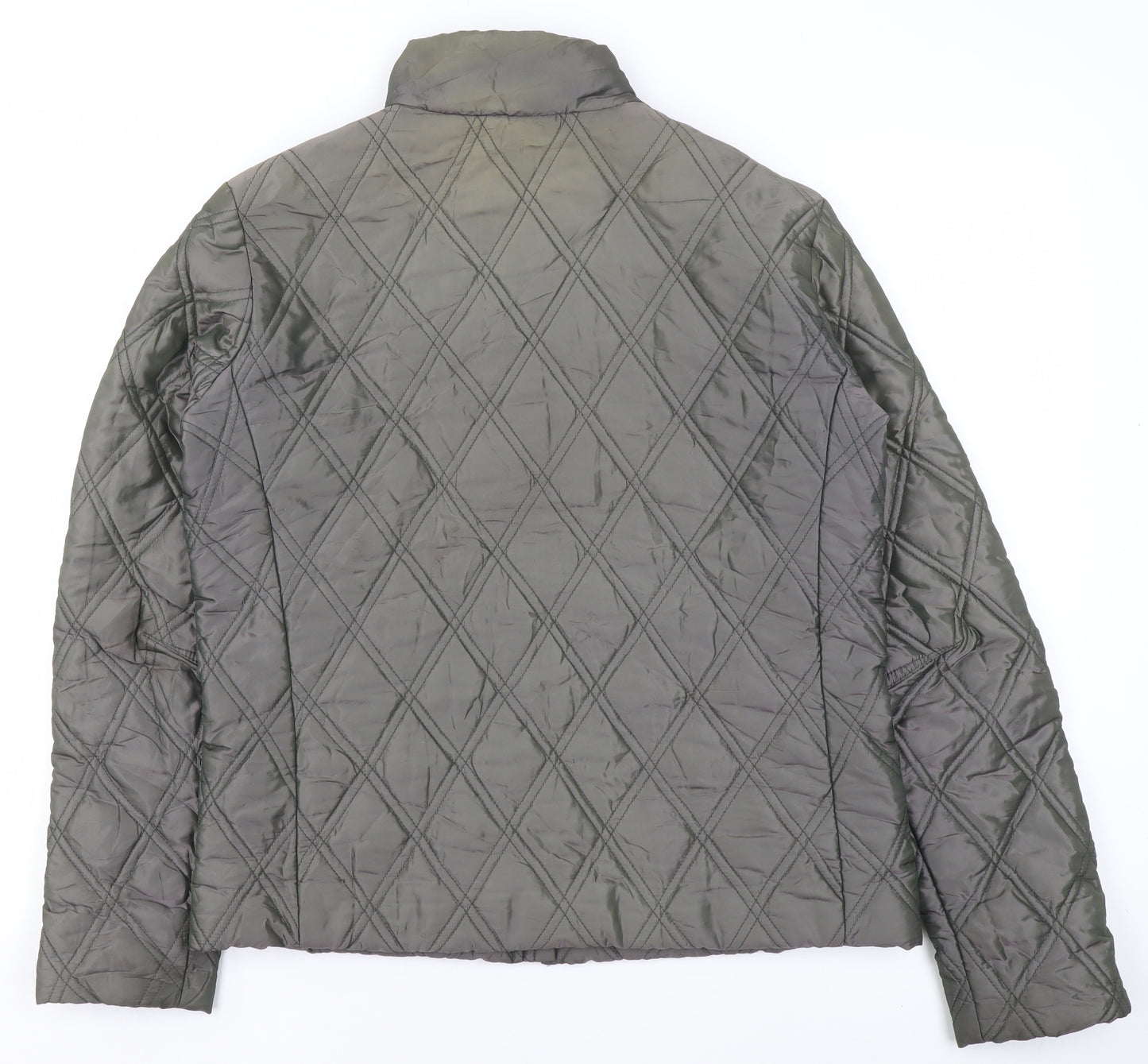 Murphy & Nye Women's Grey Quilted Mid-Length Jacket Size M