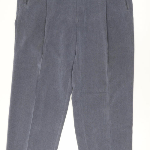 Amici Men's Blue 36R Dress Trousers Polyester Blend Classic Fit