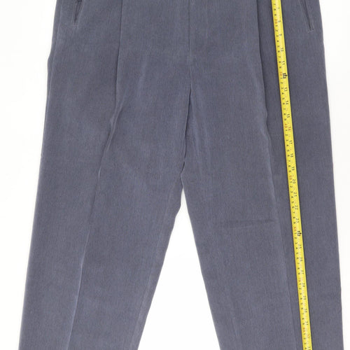 Amici Men's Blue 36R Dress Trousers Polyester Blend Classic Fit