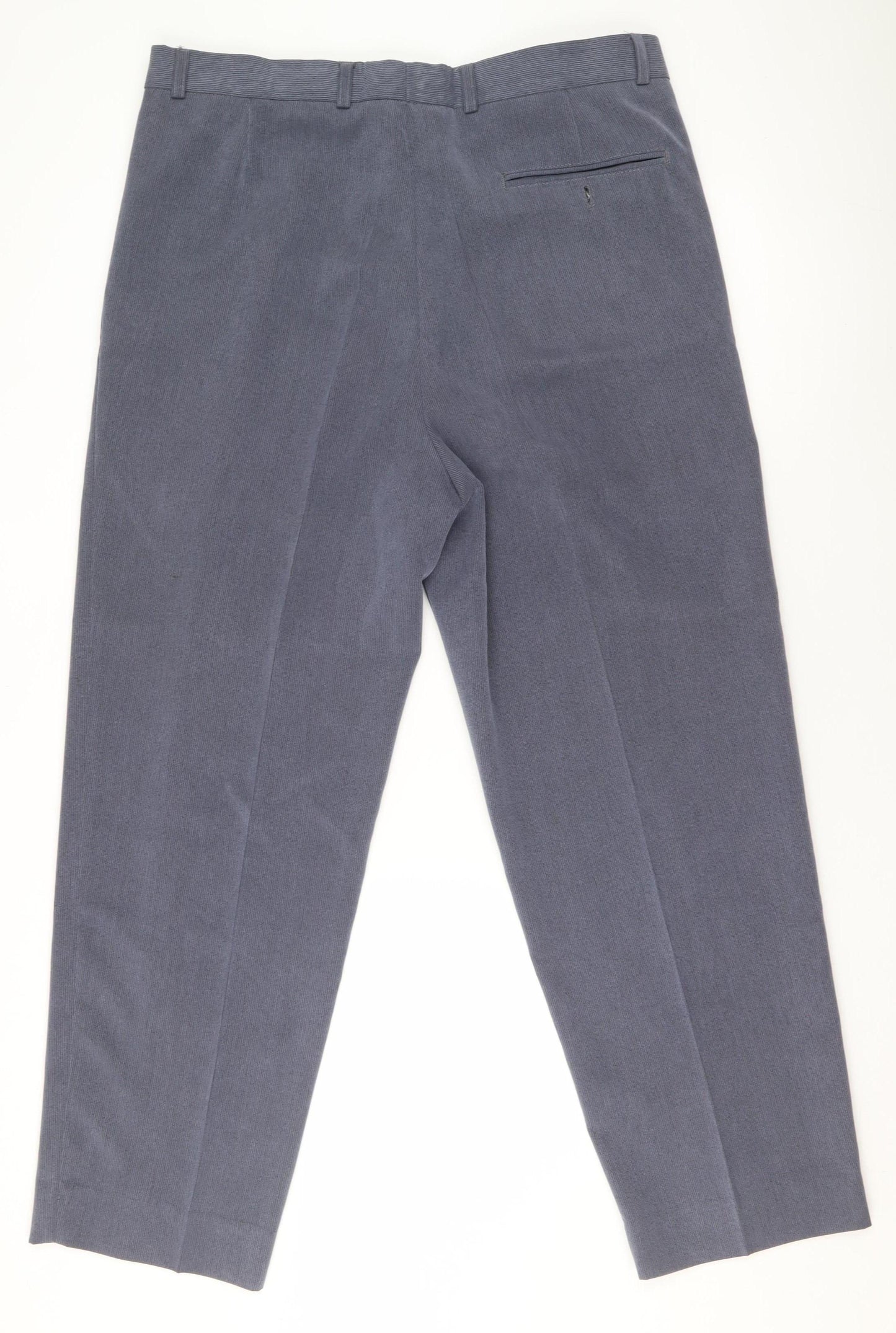 Amici Men's Blue 36R Dress Trousers Polyester Blend Classic Fit