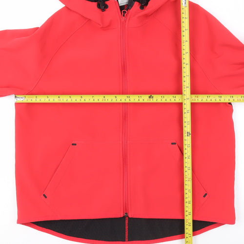 Nike Girls Red Full Zip Softshell Hoodie - M Sportswear Activewear