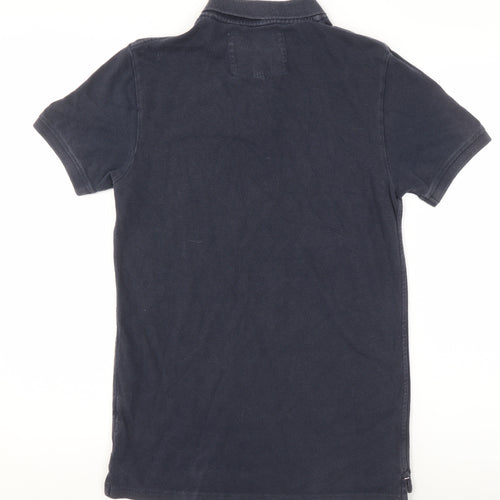 Jack Wills Womens Navy Polo Shirt XS 100% Cotton Classic Style