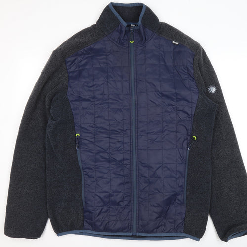 Great Outdoors Men's Blue L Fleece Panelled Full Zip Jacket