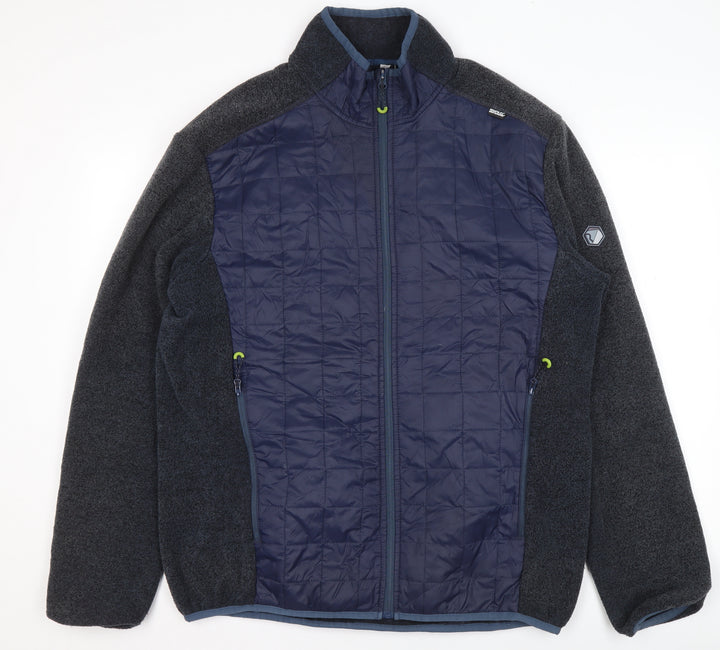 Great Outdoors Men's Blue L Fleece Panelled Full Zip Jacket
