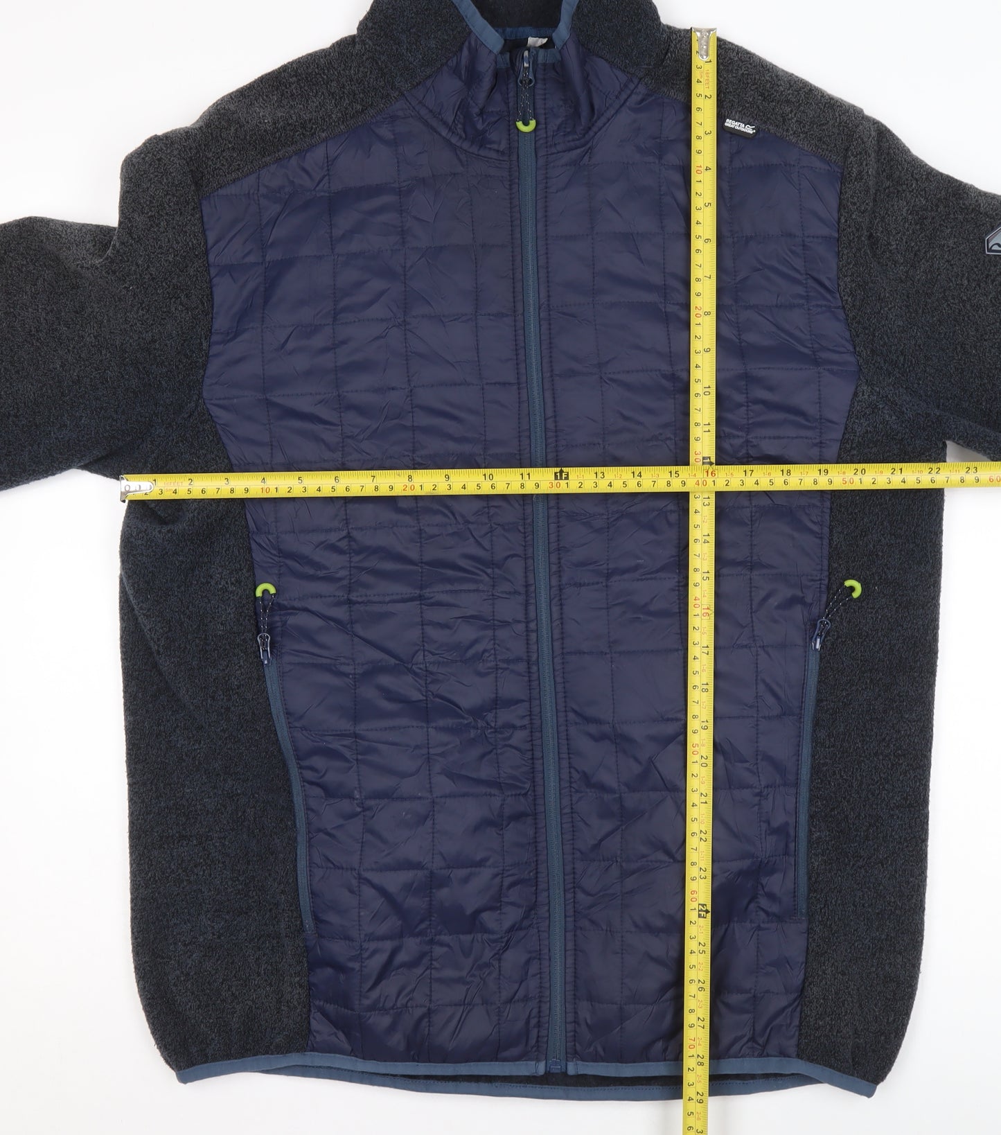 Great Outdoors Men's Blue L Fleece Panelled Full Zip Jacket