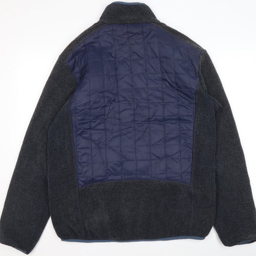 Great Outdoors Men's Blue L Fleece Panelled Full Zip Jacket