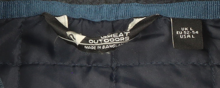 Great Outdoors Men's Blue L Fleece Panelled Full Zip Jacket