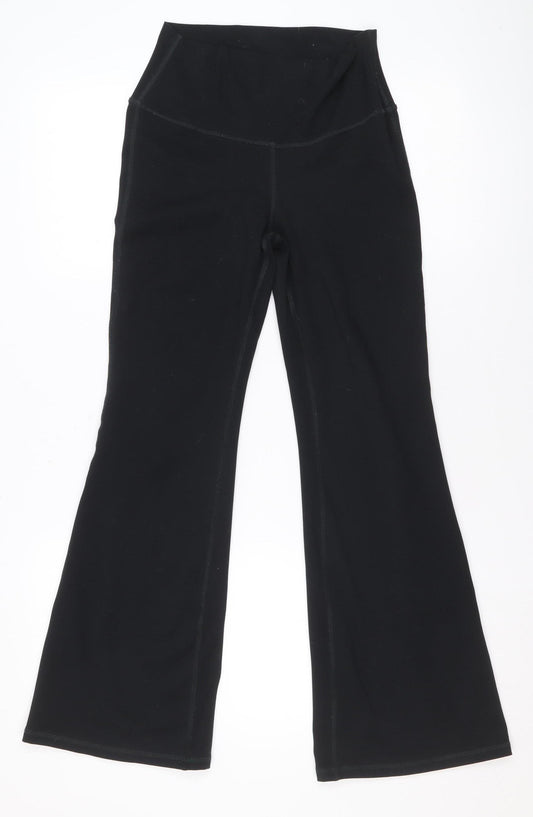 Gilly Hicks Women's Black Flared Yoga Leggings M Go Recharge