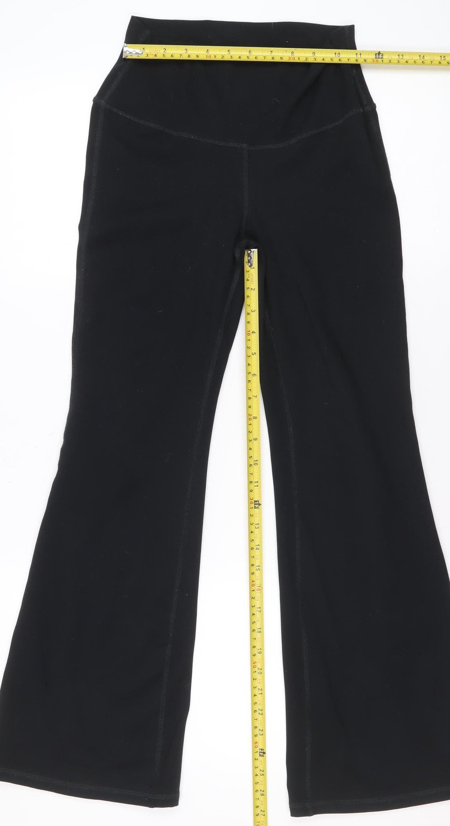 Gilly Hicks Women's Black Flared Yoga Leggings M Go Recharge