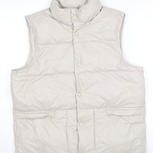 Topfeeling Women's Beige Puffer Waistcoat Size 14 Lined Polyester